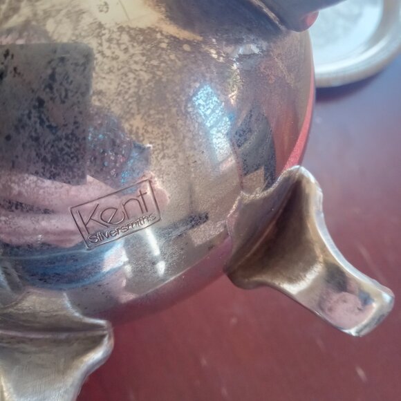 Vintage Kent Silversmiths Silverplate Coffee / Tea Set W/ Tray - Baroque - Picture 11 of 16